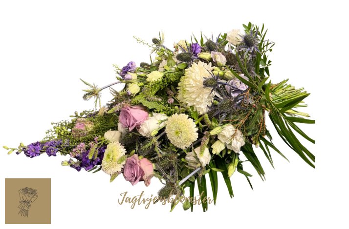 B�rebuket - pastel lilla &amp; hvid