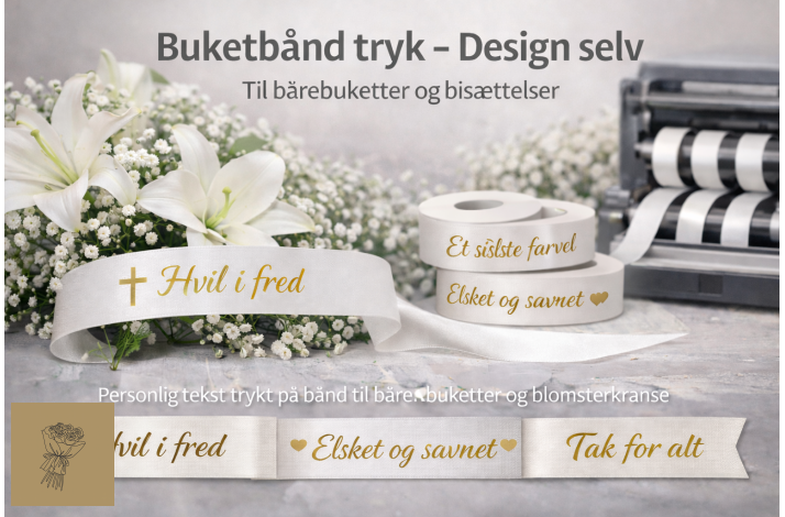 Satin buketb�nd ( v�lg egen tekst )
