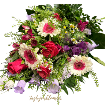 B�rebuket - lilla og pink nuancer